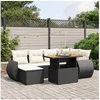 Image de Salon de Jardin avec Coussins 7 pcs, Canapés de Terrasse, Ensemble de Meubles de Patio, Mobilier d'Extérieur, Noir 3275814