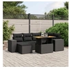 Image de Salon de Jardin avec Coussins 7 pcs, Canapés de Terrasse, Ensemble de Meubles de Patio, Mobilier d'Extérieur, Noir 3275925
