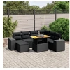 Image de Salon de Jardin avec Coussins 8 pcs, Canapés de Terrasse, Ensemble de Meubles de Patio, Mobilier d'Extérieur, Noir 3275939