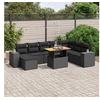 Image de Salon de Jardin avec Coussins 9 pcs, Canapés de Terrasse, Ensemble de Meubles de Patio, Mobilier d'Extérieur, Noir 3275960