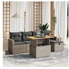 Image de Salon de jardin modulable rotin gris 6 pieces x 62 x 69 5 personnes