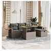 Image de Salon de Jardin avec Coussins 6 pcs, Canapés de Terrasse, Ensemble de Meubles de Patio, Mobilier d'Extérieur, Gris 3276140