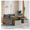 Image de Salon de Jardin avec Coussins 6 pcs, Canapés de Terrasse, Ensemble de Meubles de Patio, Mobilier d'Extérieur, Gris 3276245