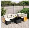 Image de Salon de Jardin avec Coussins 8 pcs, Canapés de Terrasse, Ensemble de Meubles de Patio, Mobilier d'Extérieur, Noir 3276255