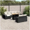 Image de Salon de jardin modulable rotin noir 11 pieces x 65.5 x 69 8 personnes