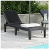 Image de Chaise Longue Réglable en Hauteur à 4 Positions, Bain de Soleil, Siège avec Dossier, Transat de Jardin Patio 4008100