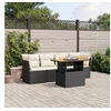 Image de Salon de Jardin avec Coussins 5 pcs, Canapés de Terrasse, Ensemble de Meubles de Patio, Mobilier d'Extérieur, Noir 3270664