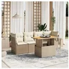 Image de Salon de Jardin avec Coussins 5 pcs, Canapés de Terrasse, Ensemble de Meubles de Patio, Mobilier d'Extérieur, Beige 3270666