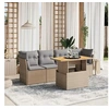 Image de Salon de Jardin avec Coussins 5 pcs, Canapés de Terrasse, Ensemble de Meubles de Patio, Mobilier d'Extérieur, Beige 3270667