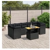 Image de Salon de Jardin avec Coussins 8 pcs, Canapés de Terrasse, Ensemble de Meubles de Patio, Mobilier d'Extérieur, Noir 3270698