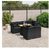 Image de Salon de Jardin avec Coussins 8 pcs, Canapés de Terrasse, Ensemble de Meubles de Patio, Mobilier d'Extérieur, Noir 3270705