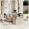 Image de Salon de Jardin avec Coussins 8 pcs, Canapés de Terrasse, Ensemble de Meubles de Patio, Mobilier d'Extérieur, Beige 3270709