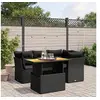 Image de Salon de Jardin avec Coussins 5 pcs, Canapés de Terrasse, Ensemble de Meubles de Patio, Mobilier d'Extérieur, Noir 3270810