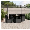 Image de Salon de Jardin avec Coussins 5 pcs, Canapés de Terrasse, Ensemble de Meubles de Patio, Mobilier d'Extérieur, Noir 3270831