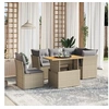 Image de Salon de Jardin avec Coussins 5 pcs, Canapés de Terrasse, Ensemble de Meubles de Patio, Mobilier d'Extérieur, Beige 3270835