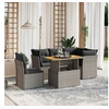 Image de Salon de Jardin avec Coussins 5 pcs, Canapés de Terrasse, Ensemble de Meubles de Patio, Mobilier d'Extérieur, Gris 3270836