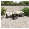Image de Salon de Jardin avec Coussins 7 pcs, Canapés de Terrasse, Ensemble de Meubles de Patio, Mobilier d'Extérieur, Noir 3270839
