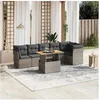 Image de Salon de Jardin avec Coussins 7 pcs, Canapés de Terrasse, Ensemble de Meubles de Patio, Mobilier d'Extérieur, Gris 3270843