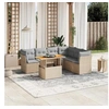 Image de Salon de Jardin avec Coussins 7 pcs, Canapés de Terrasse, Ensemble de Meubles de Patio, Mobilier d'Extérieur, Beige 3270849