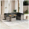 Image de Salon de Jardin avec Coussins 7 pcs, Canapés de Terrasse, Ensemble de Meubles de Patio, Mobilier d'Extérieur, Gris 3270850
