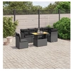 Image de Salon de Jardin avec Coussins 7 pcs, Canapés de Terrasse, Ensemble de Meubles de Patio, Mobilier d'Extérieur, Noir 3270852