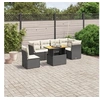 Image de Salon de Jardin avec Coussins 7 pcs, Canapés de Terrasse, Ensemble de Meubles de Patio, Mobilier d'Extérieur, Noir 3270853