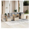 Image de Salon de jardin modulable 7 pieces beige resine tressee 62.0 x 62 x 69 cm
