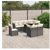 Image de Salon de jardin modulable 9 pieces noir 8 personnes 62.0 x 62 x 69 resine tressee
