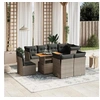 Image de Salon de jardin modulable 9 pieces resine tressee gris 62.0 x 62 x 69 cm 8 personnes