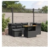 Image de Salon de Jardin avec Coussins 7 pcs, Canapés de Terrasse, Ensemble de Meubles de Patio, Mobilier d'Extérieur, Noir 3270936