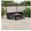 Image de Salon de Jardin avec Coussins 8 pcs, Canapés de Terrasse, Ensemble de Meubles de Patio, Mobilier d'Extérieur, Noir 3270950