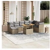 Image de Salon de Jardin avec Coussins 9 pcs, Canapés de Terrasse, Ensemble de Meubles de Patio, Mobilier d'Extérieur, Beige 3270975