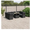 Image de Salon de Jardin avec Coussins 10 pcs, Canapés de Terrasse, Ensemble de Meubles de Patio, Mobilier d'Extérieur, Noir 3270992