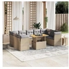 Image de Salon de Jardin avec Coussins 10 pcs, Canapés de Terrasse, Ensemble de Meubles de Patio, Mobilier d'Extérieur, Beige 3270996