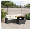 Image de Salon de Jardin avec Coussins 5 pcs, Canapés de Terrasse, Ensemble de Meubles de Patio, Mobilier d'Extérieur, Noir 3271189