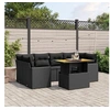 Image de Salon de Jardin avec Coussins 7 pcs, Canapés de Terrasse, Ensemble de Meubles de Patio, Mobilier d'Extérieur, Noir 3271209