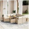 Image de Salon de Jardin avec Coussins 9 pcs, Canapés de Terrasse, Ensemble de Meubles de Patio, Mobilier d'Extérieur, Beige 3271240