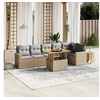 Image de Salon de jardin modulable beige 7 pieces resine tressee 62 x 62 x 69 cm