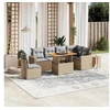 Image de Salon de Jardin avec Coussins 7 pcs, Canapés de Terrasse, Ensemble de Meubles de Patio, Mobilier d'Extérieur, Beige 3271339