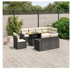 Image de Salon de Jardin avec Coussins 9 pcs, Canapés de Terrasse, Ensemble de Meubles de Patio, Mobilier d'Extérieur, Noir 3271406