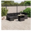 Image de Salon de Jardin avec Coussins 8 pcs, Canapés de Terrasse, Ensemble de Meubles de Patio, Mobilier d'Extérieur, Noir 3271419