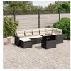 Image de Salon de Jardin avec Coussins 8 pcs, Canapés de Terrasse, Ensemble de Meubles de Patio, Mobilier d'Extérieur, Noir 3271420