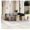 Image de Salon de Jardin avec Coussins 8 pcs, Canapés de Terrasse, Ensemble de Meubles de Patio, Mobilier d'Extérieur, Beige 3271430
