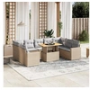 Image de Salon de Jardin avec Coussins 10 pcs, Canapés de Terrasse, Ensemble de Meubles de Patio, Mobilier d'Extérieur, Beige 3271458