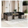 Image de Salon de Jardin avec Coussins 10 pcs, Canapés de Terrasse, Ensemble de Meubles de Patio, Mobilier d'Extérieur, Gris 3271459