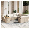 Image de Salon de Jardin avec Coussins 10 pcs, Canapés de Terrasse, Ensemble de Meubles de Patio, Mobilier d'Extérieur, Beige 3271478