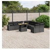 Image de Salon de Jardin avec Coussins 11 pcs, Canapés de Terrasse, Ensemble de Meubles de Patio, Mobilier d'Extérieur, Noir 3271503