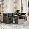 Image de Salon de Jardin avec Coussins 7 pcs, Canapés de Terrasse, Ensemble de Meubles de Patio, Mobilier d'Extérieur, Gris 3271655