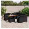 Image de Salon de Jardin avec Coussins 9 pcs, Canapés de Terrasse, Ensemble de Meubles de Patio, Mobilier d'Extérieur, Noir 3271678