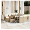 Image de Salon de Jardin avec Coussins 9 pcs, Canapés de Terrasse, Ensemble de Meubles de Patio, Mobilier d'Extérieur, Beige 3271681
